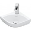 Villeroy & Boch Subway 3.0 - Umývadielko rohové, 32x32 cm, bez prepadu, otvor na batériu, alpská biela 43714601