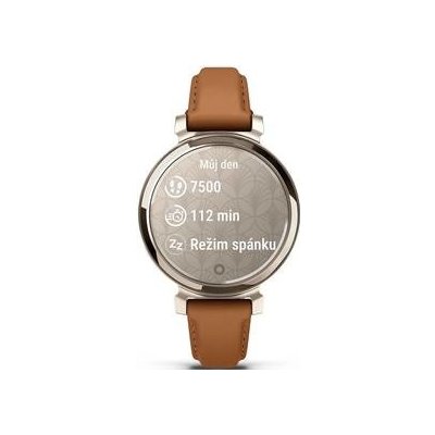 Inteligentné hodinky Garmin Lily 2 Classic - Cream Gold / Tan Leather Band (010-02839-02)