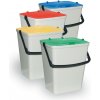 ArtPlast Súprava plastových odpadkových košov na triedenie odpadu 4 x 15 l