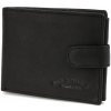 Pánska kožená peňaženka Bag Street čierna s vonkajším zapínaním