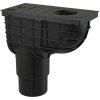 Alca Alcadrain AGV4 - Univerzálny lapač strešných splavenín 300×155/125/110 mm priamy, čierna