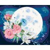 ZUTY Maľovanie podľa čísel KOMPOZÍCIA S MESIACOM A KYTICOU MAGNÓLIÍ Rámovanie vypnuté plátno na rám Rozmer 80 x 100 cm