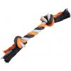Uzol HipHop bavlnený 2 knôty, šedá - tm.šedá, oranžová 20cm