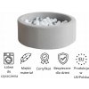 Suchý bazén s guličkami 30x90 Boucle sivý + 200 loptičiek - AKÝKOĽVEK MIX