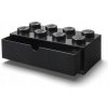 LEGO® stolové box 8 so zásuvkou 31,6 x 15,8 x 11,3 cm čierna