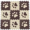 Pěnové BABY puzzle Hnědé tlapky H (29,5x29,5)