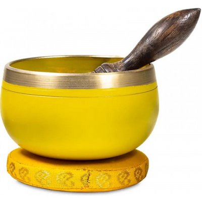 Authentic Tibetská miska Nabhi Manipura chakra žltá 220g
