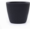 PlasticFuture Květináč Splofy antracit, 21,8 cm