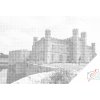 Vymalujsisam.sk Bodkovanie - Vodný hrad Leeds Castle, Anglicko 2 Farba: Modrá, Veľkosť: 40x60cm, Rám: Na plastovej doske