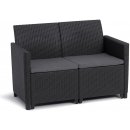 Keter CLAIRE 2 SEATERS SOFA grafit