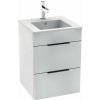 Jika Cube Skrinka s umývadlom, 44x42x61 cm, 2 zásuvky, biela H4536221763001