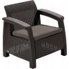 ALLIBERT CORFU CHAIR hnedá/hnedošedá (242910) - kreslo k záhradného nábytku