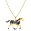 Náhrdelník Savicki horse: zlato, diamanty, čierne diamanty - SAVMAYN-LBR-1419