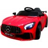 mamido Elektrické autíčko Mercedes GTR-S, červené s mäkkými EVA kolesami a pohodlným sedadlom, licencované