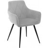 Jedálenská stolička FELLICE zamatová sivá ALL 847283