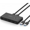 Prepínač Ugreen USB 3.0 2 in 4 out Sharing KVM Switch Selector (30768)