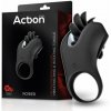 Action Rower Vibrating Ring with Rotating Tongue Black