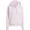 Dámska mikina adidas, ESSENTIALS FLEECE 3-STRIPES FULL-ZIP HOODIE W ružová,biela M