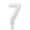 Tortové sviečky - Perleťová biela 7 (7cm)
