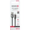Swissten 71527600 USB / LIGHTNING, 3m, černý
