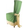 Návlek na stoličku zelený s lemom (Lacné návleky a poťahy na stoličky do kuchyne)