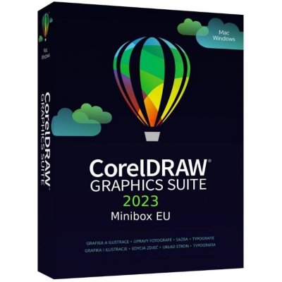 CorelDRAW Graphics Suite 2023 CZ/EN, Windows/Mac, Minibox CDGS2023MLMBEU