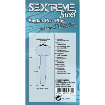 Klinik erotické pomôcky „Slave4master Soaker Piss plug 50 x 6 9 mm“ –  Heureka.sk