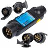 Tester zásuviek prívesov s LED signalizáciou +2 adaptéry, 13/7, 7/13, Kraft&Dele KD10542