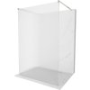 Mexen Kioto, sprchová zástena Walk-In 110 x 200 cm, 8mm sklo s rebrovým vzorom, brúsená oceľ profil, 800-110-002-97-09