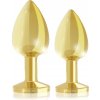 Sada análnych kolíkov RS SOIREE BOOTY PLUG ORIGINAL LUXURY SET 2 ks zlatá
