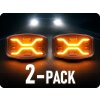 KAMAR Predné LED svetlo SPIDER + výstražné+pozičné 54W+1,5W+12W, 12/24V, IP67/2-PACK + darček ! [L3436]