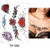 REBELULU Vodeodolné dočasné tetovačky pre ženy Fejkové tetovanie Dočasné tetovanie Rose Heart Flowers Body Art Arm Fake Tattoo Men Women