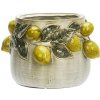MADAM STOLTZ Obal na kvety Lemons Off White Ø 18 cm