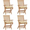 Záhradná stolička VidaXL drevo béžová