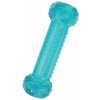 Hračka pes STICK TPR POP kosť 15cm tyrkysová Zolux