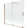 Mexen Velar, 2-krídlová posuvná vaňová zástena 170 x 150 cm, 8mm číre sklo, medená matná, 896-170-000-01-65