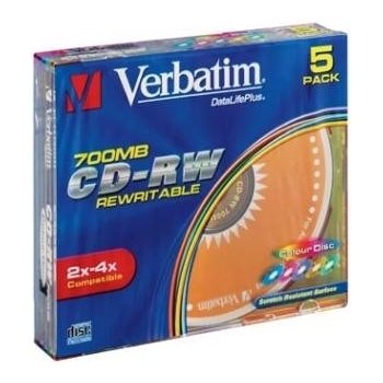 Verbatim CD-RW 700MB 4x, 5ks