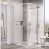 RAVAK Blix Slim BLSRV2 Sprchovací kút rohový 90x90x195 Profil LESKLÝ Sklo Číre +vešiak X1LM70C00Z1
