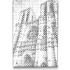 Vymalujsisam.sk Bodkovanie - Notre Damn zblízka Farba: Modrá, Veľkosť: 20x30cm, Rám: Bez rámu, iba zrolované plátno