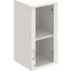 Policová skriňa Strong, zámok, P,horná, 40x76,8x40 cm, biela/biela - 1 kus - 1 KS - áno - 1 - 60 mesiacov - pravá - nadstavba - Hobis - Biela - 1x sklenené - Strong - 40 cm - 76.8 cm - 40 cm - 19.86 k