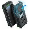 POWERBANK NABÍJAČKA SOLÁRNY INDUKČNÝ PANEL 30000 mAh 7xUSB BATERKA 8x LEDs