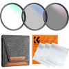 K&F 82mm 3pcs Professional Lens Filter Kit (MCUV/CPL/ND4) + Filter Pouch+3pcs*Cleaning Cloth K&F Concept