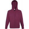Classic Hooded sweat jacket white burgundy