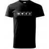Genius - periodická tabuľka - Tričko extra veľké (5-8XL) - 5XL ( Čierna )