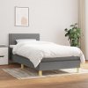 vidaXL Boxspring posteľ s matracom tmavosivá 100x200 cm látka 3140514