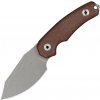 Kunwu STIFFY D. Brown Micarta, VANADIS 4 Stonewashed