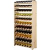 Drevený stojan na víno – prírodné borovicové drevo, kapacita 77 fliaš