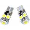 Interlook LED auto žiarovka T10 W5W HIGH POWER + 4 SMD 5050, Canbus, studená biela