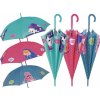 Dámský holový deštník Psi, kočky puntíkaté Barvy: Světle modrá