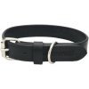 COBBYS PET Obojok z pravej kože čierny 40cm/25mm